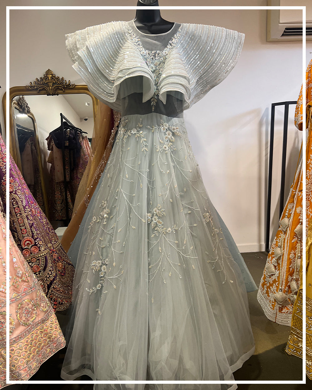 Lumière Ice Blue Couture Gown