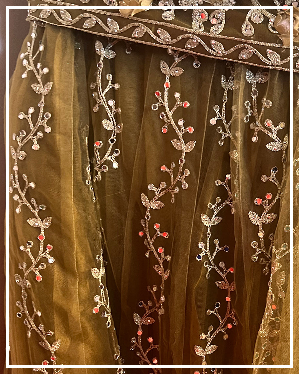 Girlish Lehenga Mehendi Green