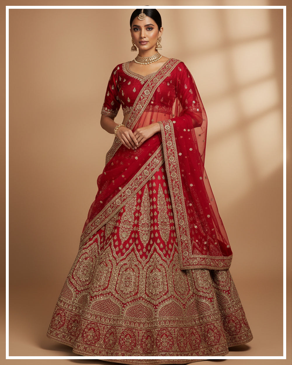Imperial Scarlet Bridal Lehenga