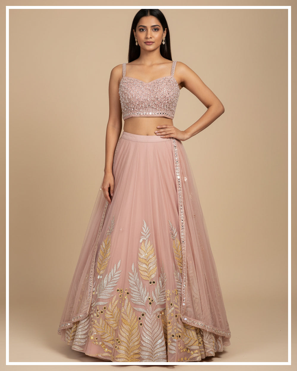 Blush Leaf Dream Lehenga