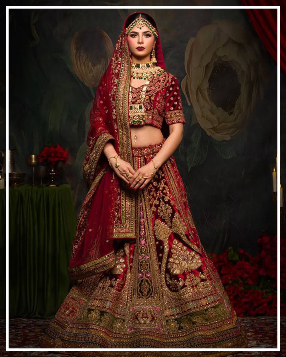 Royal Heritage Velvet Bridal Lehenga