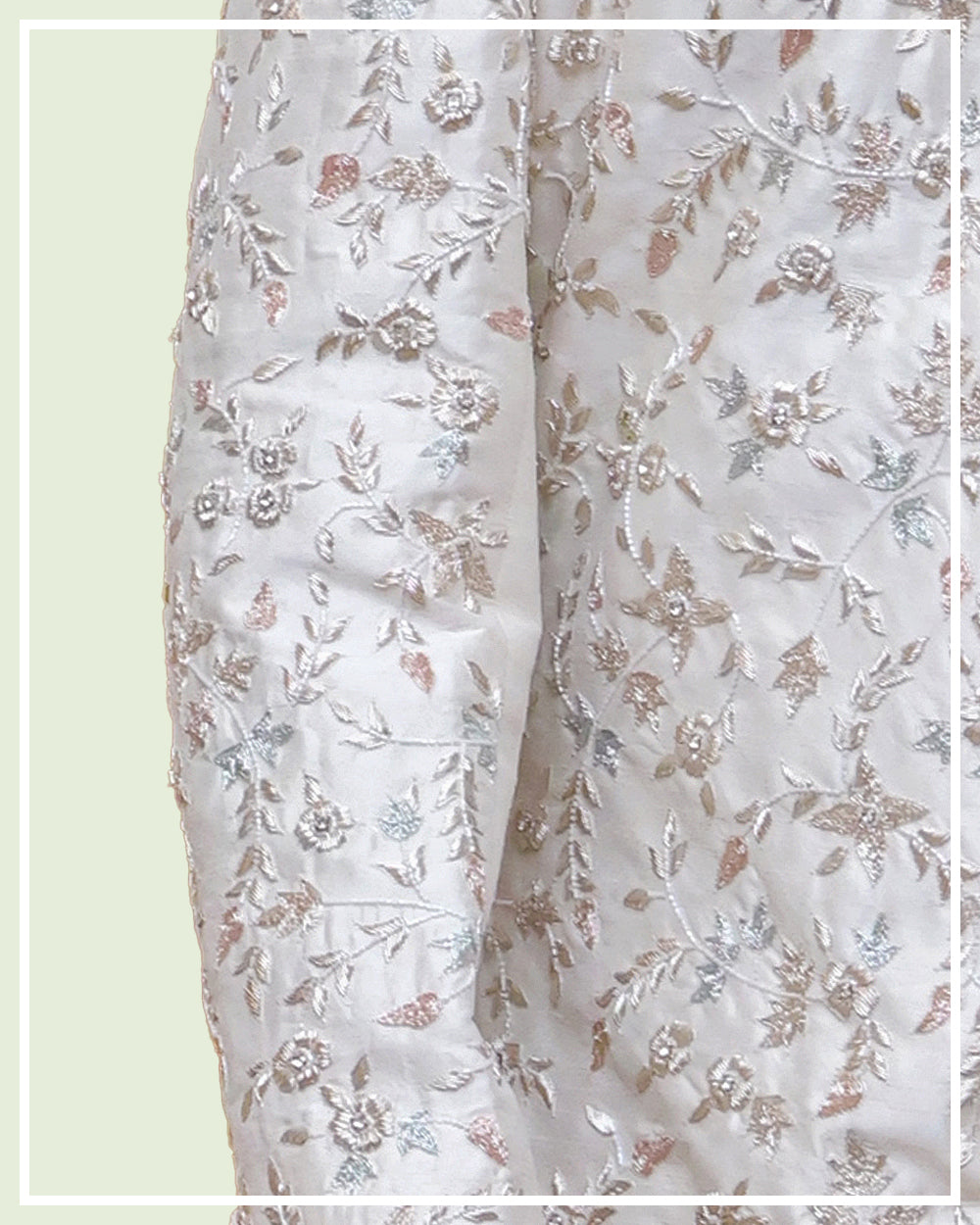 Off-White Zari Work Premium Sherwani