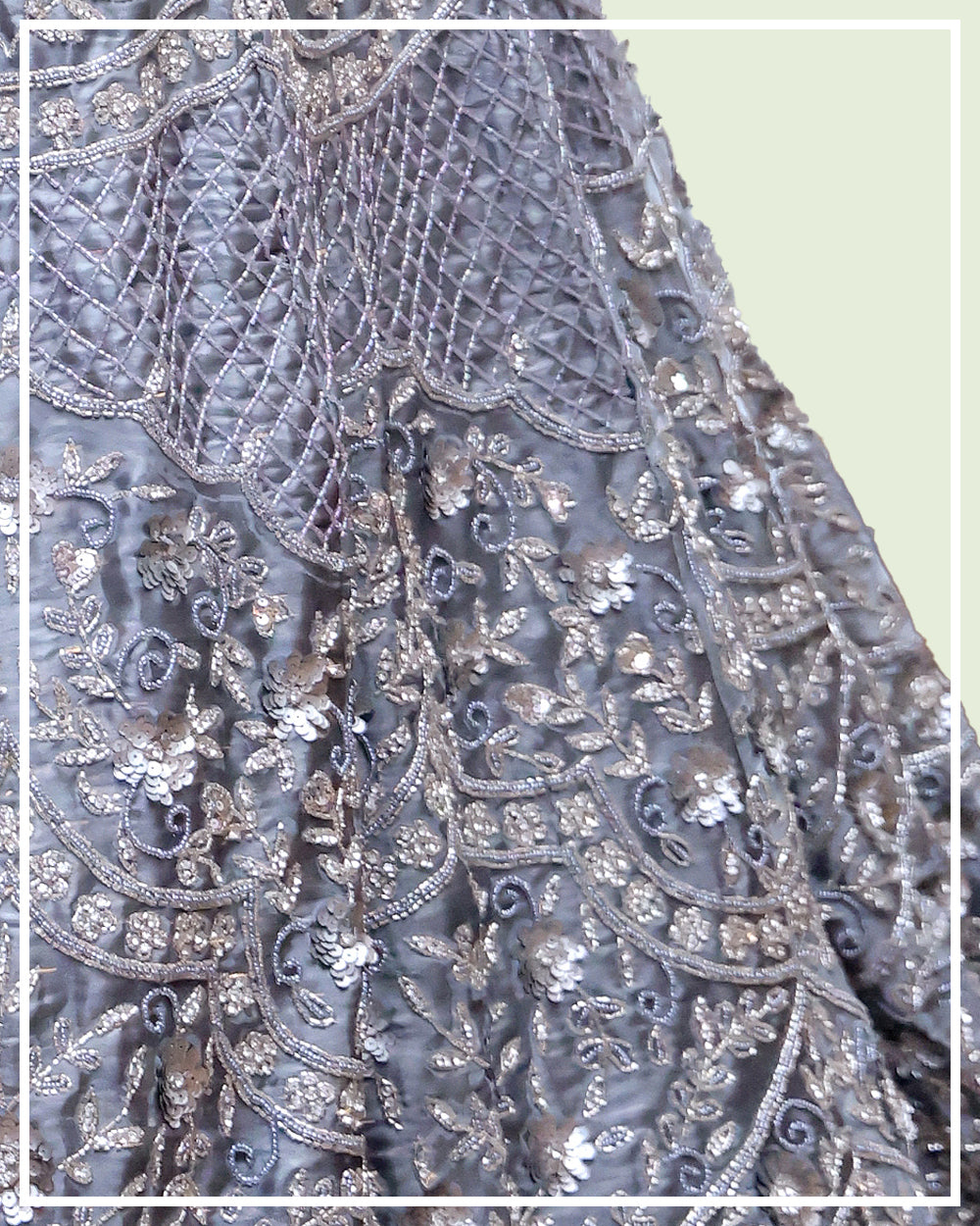 Silver Designer Lehenga