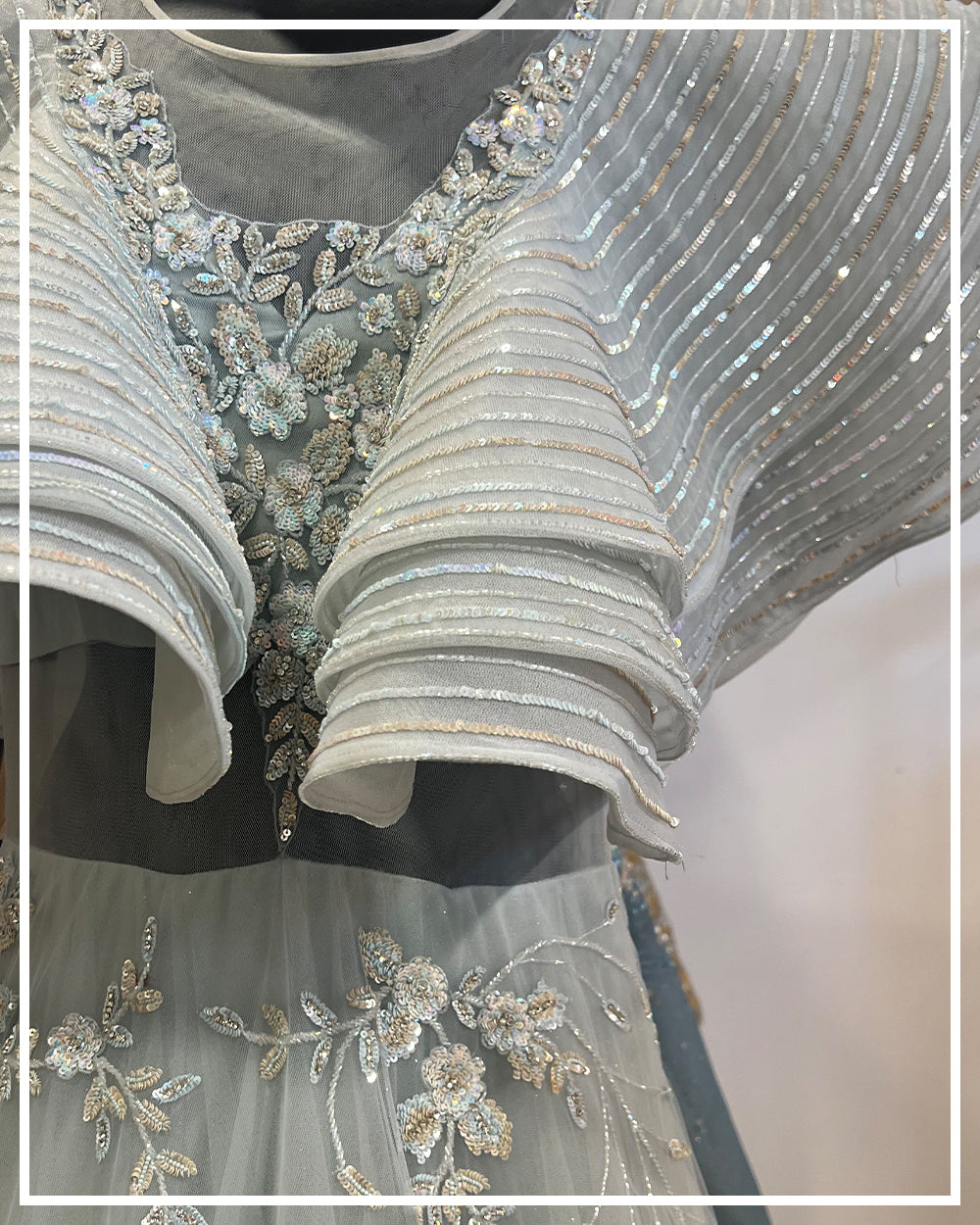 Lumière Ice Blue Couture Gown