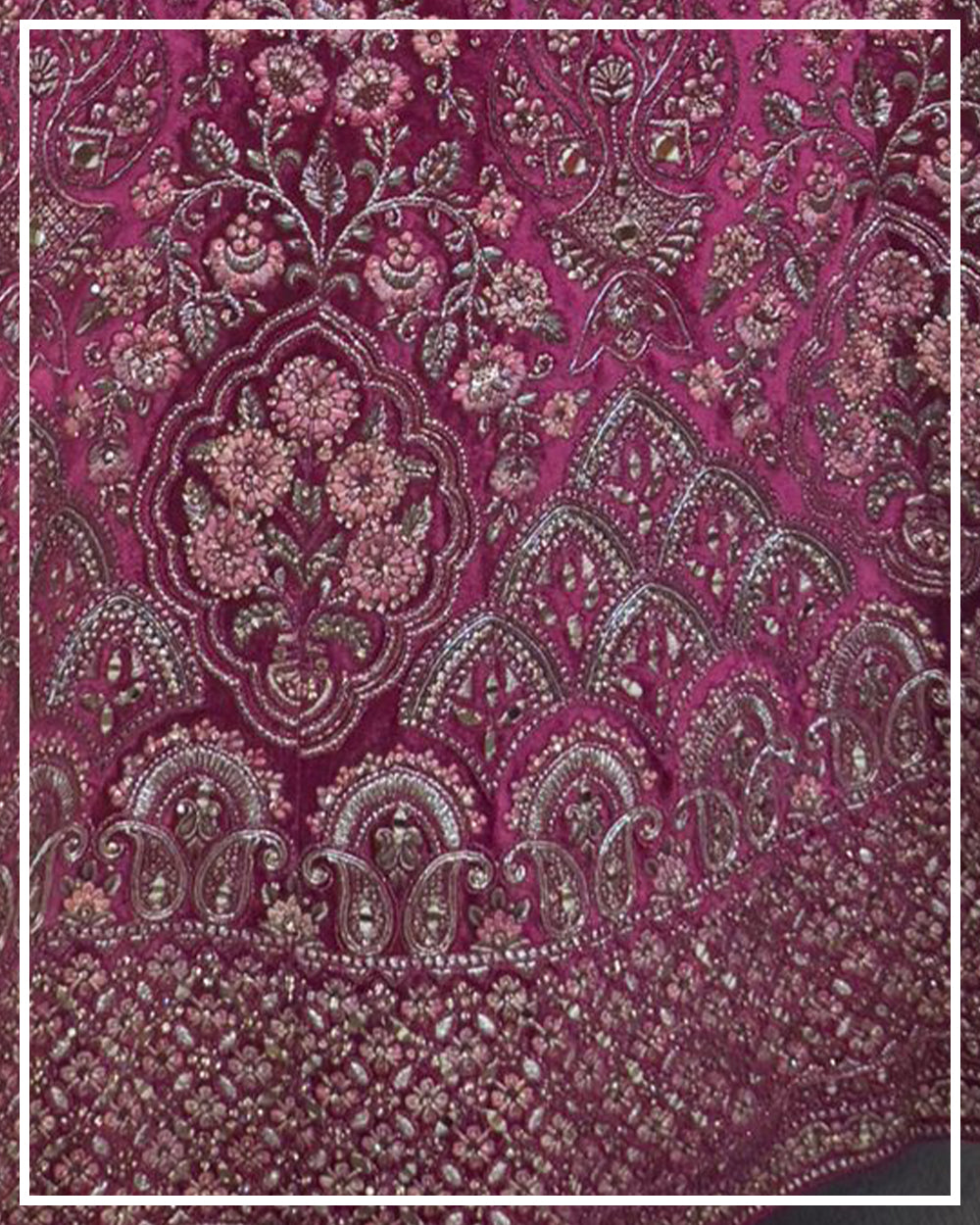 Plum Royale Velvet Bridal Lehenga