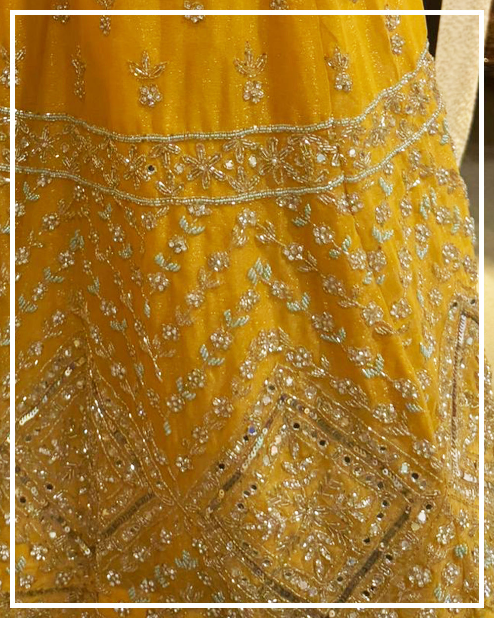 Sunlit Marigold Bridal Lehenga – Mehndi & Sangeet Special