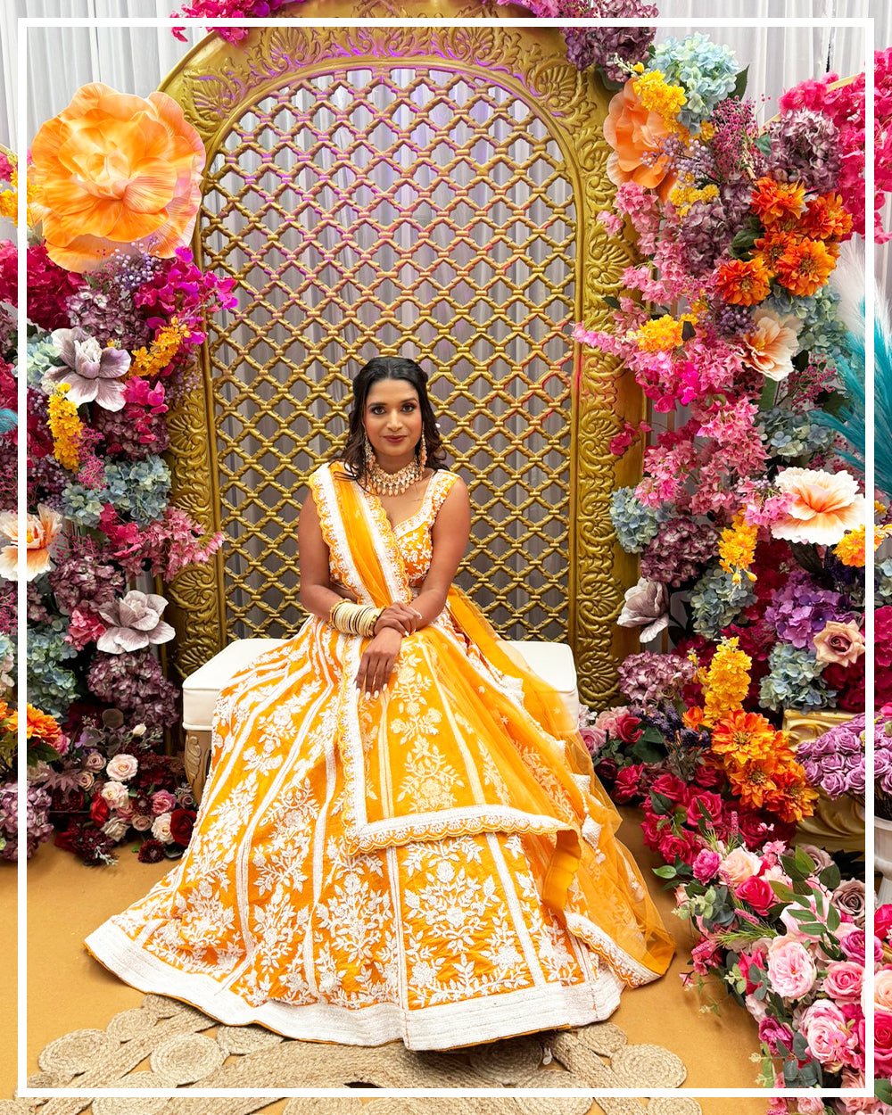 Sunshine Blossom Mehndi Lehenga