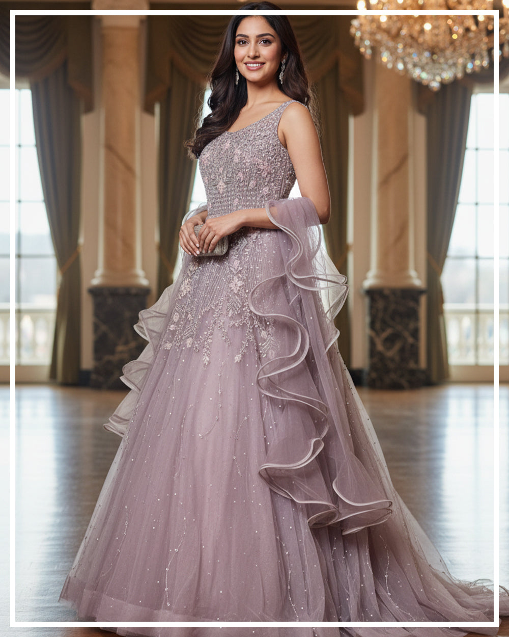 Iced Lilac Glam Gown