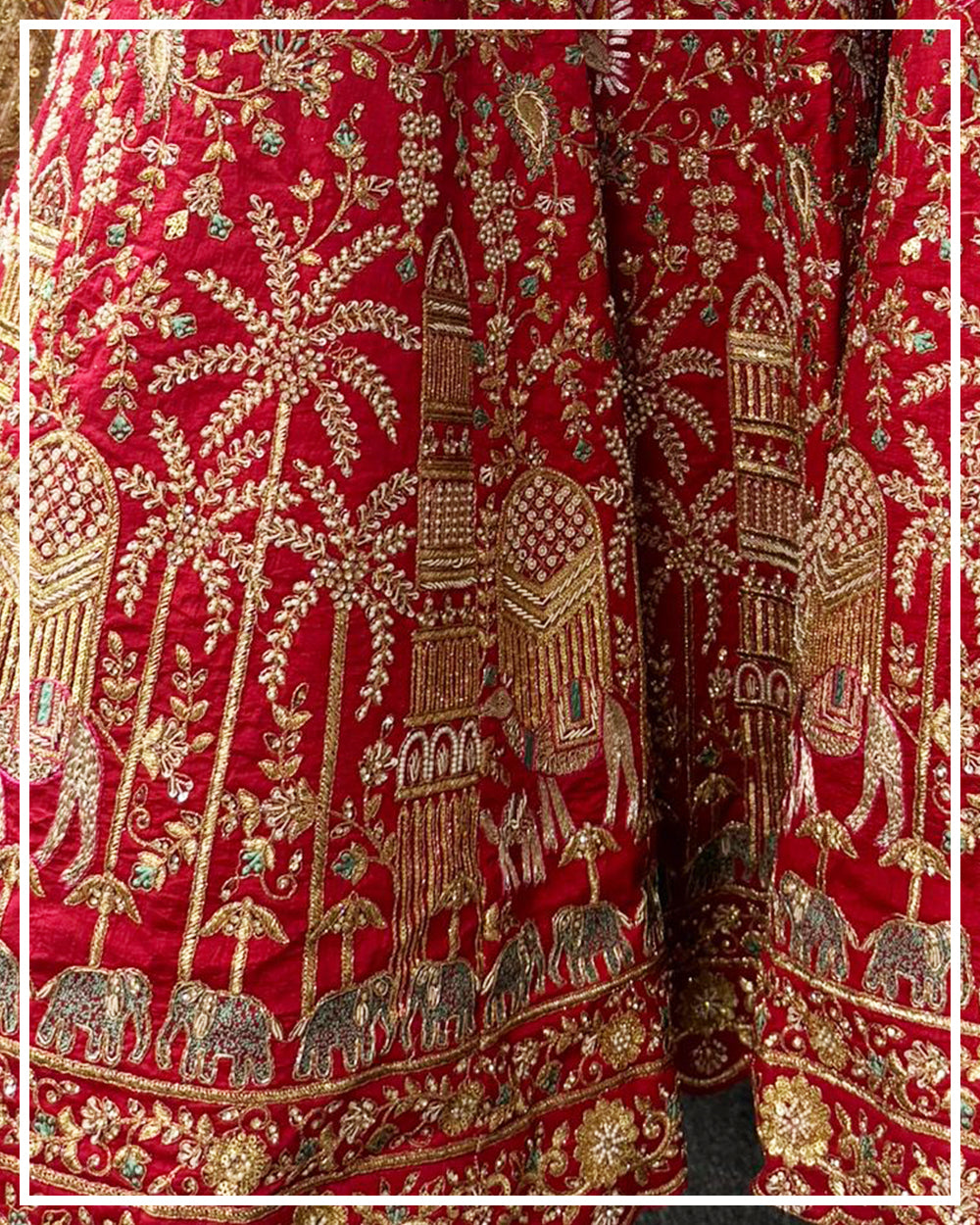 Royal Heritage Red Bridal Lehenga