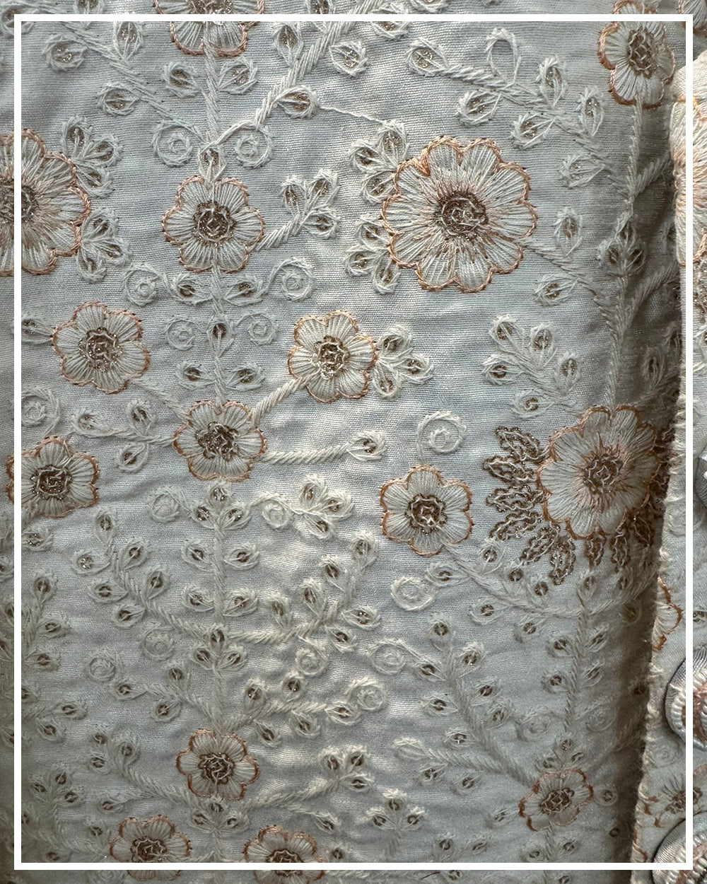 Ivory Floral Embroidered Sherwani