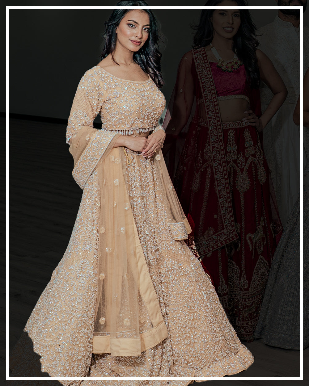 Pastel Golden Bridal Lehenga